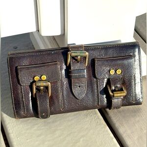 Mulberry Roxanne Brown Leather wallet vintage